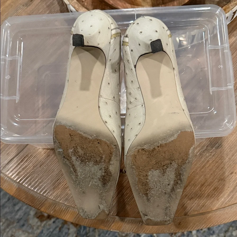 J.Renee Cream Textured Heels - Picture 3 of 6